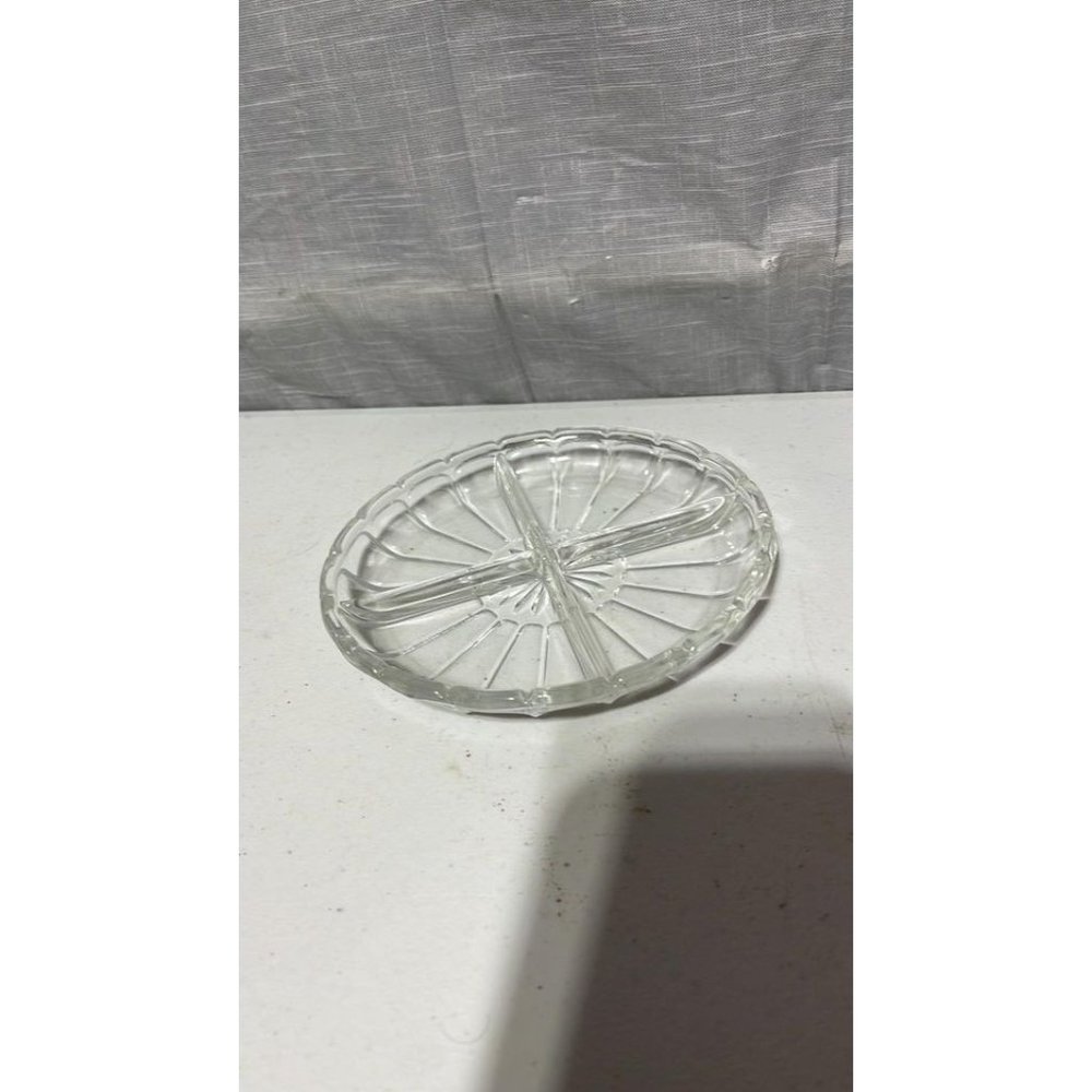 7" 4 compartment serving plate